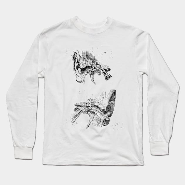 Human ear Long Sleeve T-Shirt by erzebeth